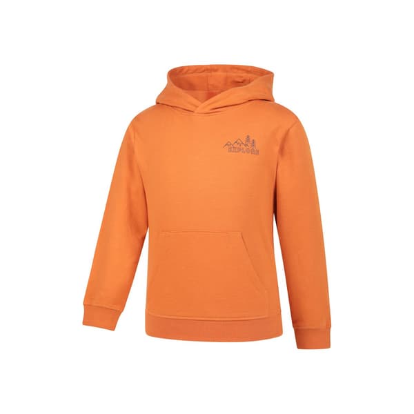 Mountain Warehouse Barn/Barn Explore Grafisk Hoodie 7-8 År Orange 7-8 Years