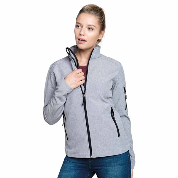 Kariban Dam/Kvinnors Moderna Softshell 3-lagers Prestanda Marl Grey XL
