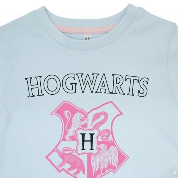 Harry Potter Flickor Vapen Kortärmad Lång Pyjamas Set 3-4 År Baby Blue 3-4 Years