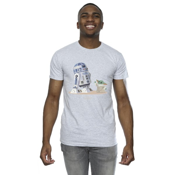 Star Wars Mens The Mandalorian R2D2 Och Grogu T-Shirt XXL Sport Sports Grey XXL