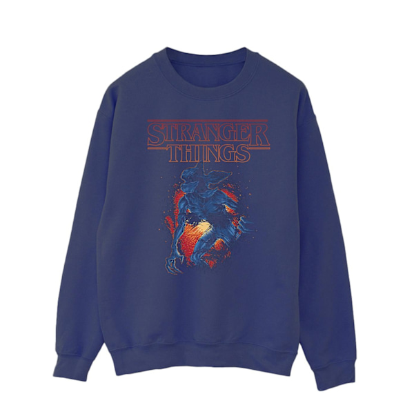 Netflix Herr Stranger Things Demo Cave Sweatshirt S Marinblå Navy Blue S