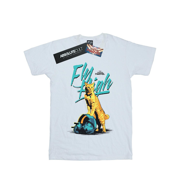 Marvel Girls Captain Marvel Fly High Bomull T-shirt 5-6 år W White 5-6 Years