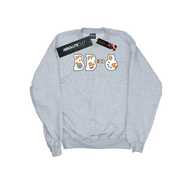 Star Wars Mens The Rise Of Skywalker BB-8 Text Logo Sweatshirt Sports Grey 4XL