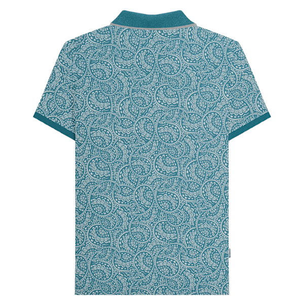 Lambretta Herr AW24 Paisley Tonal Pikétröja 3XL Gulf Coast Gulf Coast 3XL