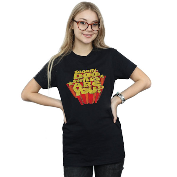 Scooby Doo Dam/Damer Var Är Du? Pojkvän Passform Bomull Pojkvän T-Shirt S Svart Black S