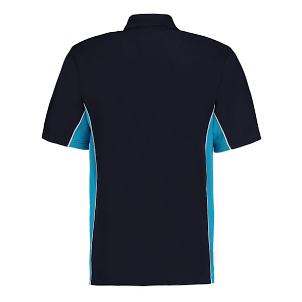 GAMEGEAR Herr Track Polycotton Pique Poloshirt L Marinblå/Turkos Navy/Turquoise L