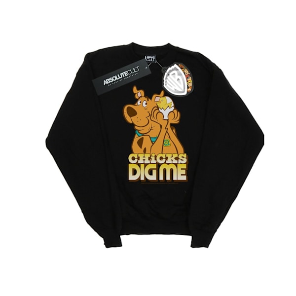 Scooby Doo Dam/Kvinnor Chicks Dig Me Sweatshirt S Svart Black S