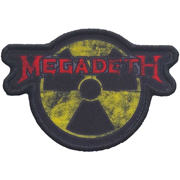 Megadeth Hazard Logo Strykjärnsmärke En Storlek Röd/Svart/Gul Red/Black/Yellow One Size