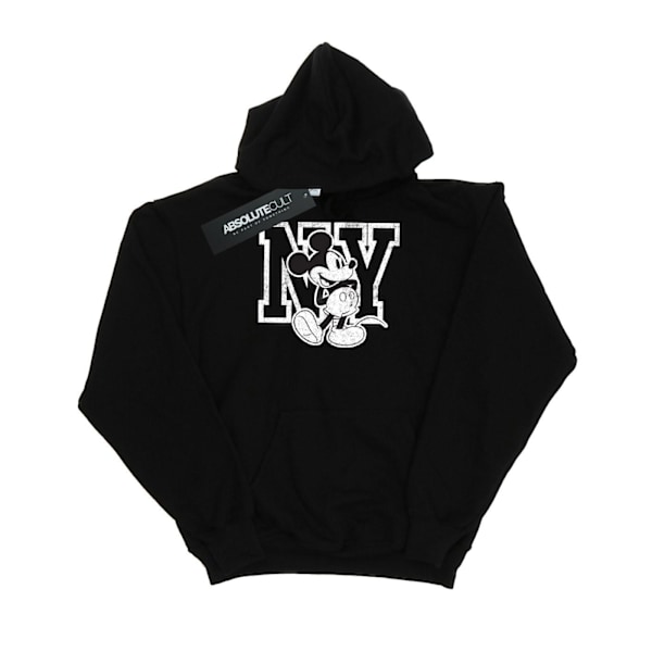 Disney Dam/Kvinnor Mickey Mouse NY Kicking Hoodie L Svart Black L