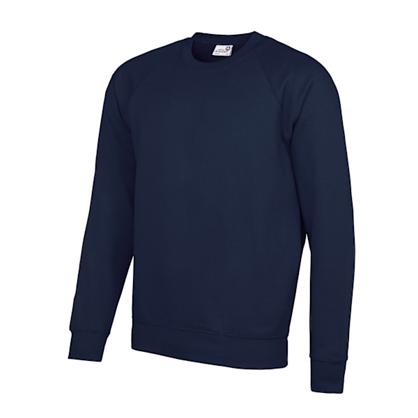 AWDis Academy Herr Crew Neck Raglan Sweatshirt S Marinblå Navy S