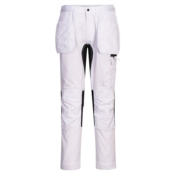 Portwest WX2 Stretch Hölsterfickabyxor för män 36R Vit White 36R