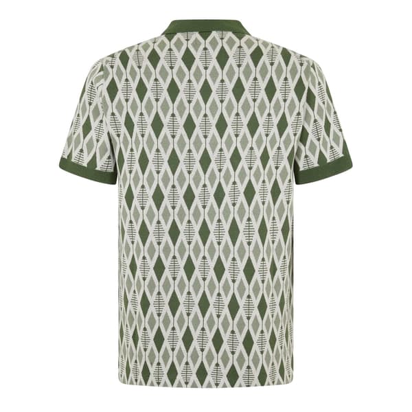 Pretty Green Herr Argyle Stickad Pikétröja L Grön Green L