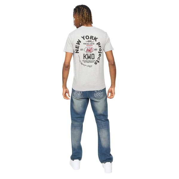 Kings Will Dream Mobalot T-shirt för män S Gråmelerad Grey Marl S