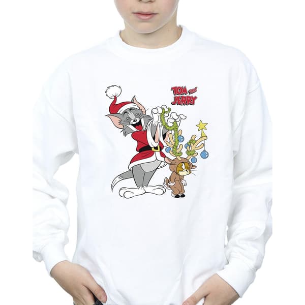 Tom & Jerry Pojkar Julren Tröja 3-4 År Vit White 3-4 Years