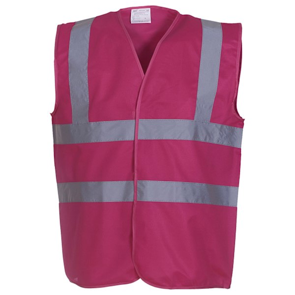 Yoko Unisex Vuxen Hi-Vis Väst XXL Hallon Raspberry XXL