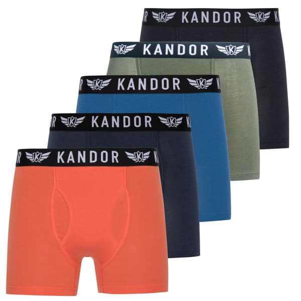 Kandor Bambers Bambu Boxerkalsonger för Män (5-pack) M Orange Orange M