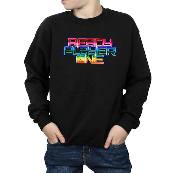 Ready Player One Boys Rainbow Logo Sweatshirt 12-13 år Svart Black 12-13 Years