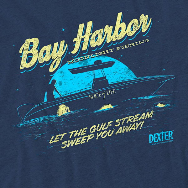 Dexter Unisex Vuxen Moonlight Fiske T-Shirt M Marinblå Navy M