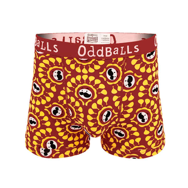 OddBalls Mens BBQ Pringles Boxer Shorts M Röd/Gul Red/Yellow M