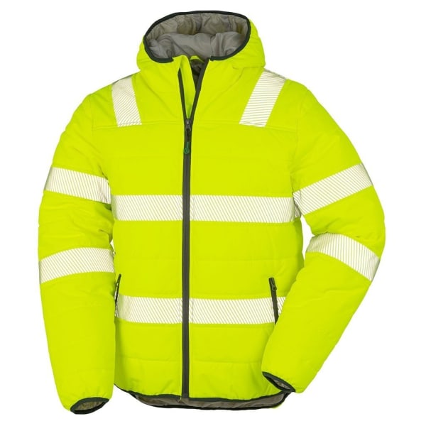 Result Genuine Recycled Mens Ripstop Padded Jacket 3XL Fluoresc Fluorescent Yellow 3XL