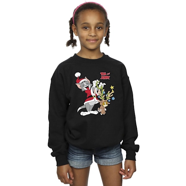 Tom & Jerry Girls Jul Ren Sweatshirt 3-4 År Svart Black 3-4 Years