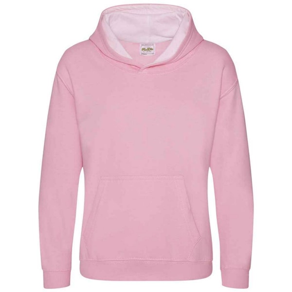 Awdis Barn/Barn Varsity Hoodie 5-6 År Baby Rosa/Arktisk Vit Baby Pink/Arctic White 5-6 Years