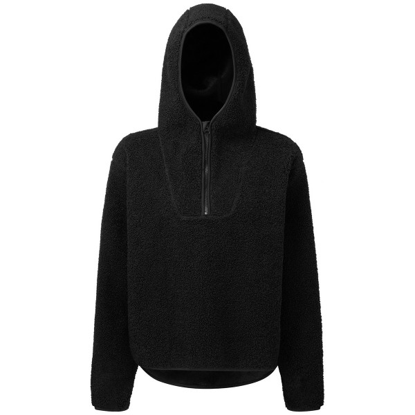 TriDri Dam/Dam Sherpa Fleece Hoodie med dragkedja S-M Svart Black S-M