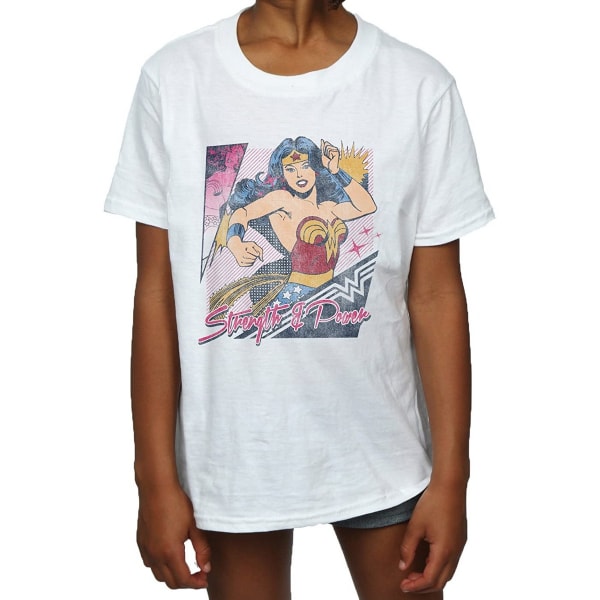 Wonder Woman Girls Strength & Power T-shirt i bomull 9-11 år N Navy Blue 9-11 Years