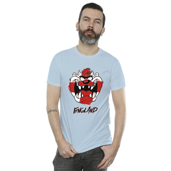 Looney Tunes Herr Taz England Face T-shirt XXL Baby Blue Baby Blue XXL