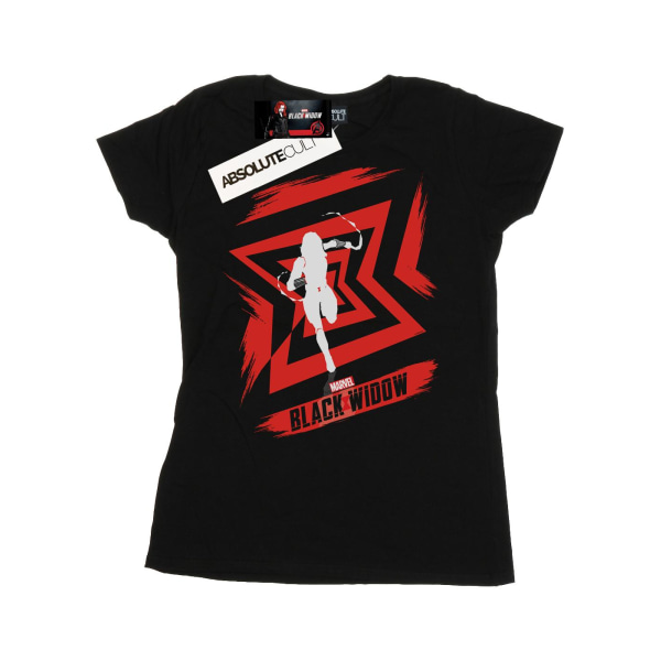 Marvel Womens/Ladies Black Widow Movie Icon Run bomull T-shirt Black XL