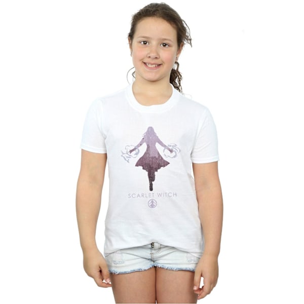 Marvel Girls Scarlet Witch Silhouette Bomull T-shirt 7-8 år White 7-8 Years