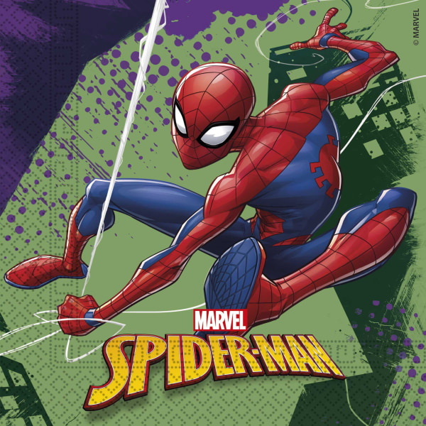 Spider-Man Team Up-servetter (20-pack) One Size röd/grön/blå Red/Green/Blue One Size