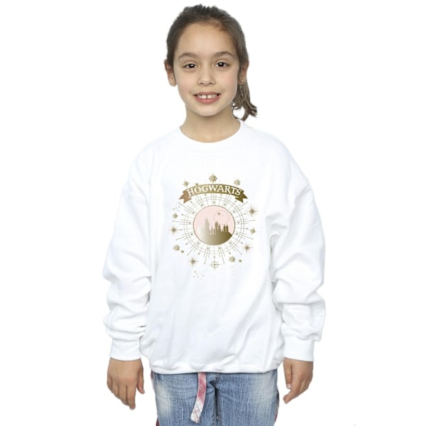 Harry Potter Flickor Hogwarts Yule Ball Sweatshirt 3-4 År Vit White 3-4 Years
