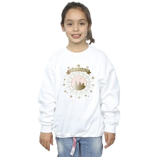 Harry Potter Flickor Hogwarts Yule Ball Sweatshirt 3-4 År Vit White 3-4 Years