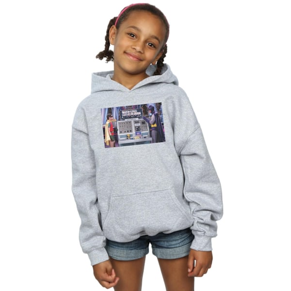 DC Comics Girls Batman TV-serie Batcomputer Hoodie 7-8 år S Sports Grey 7-8 Years