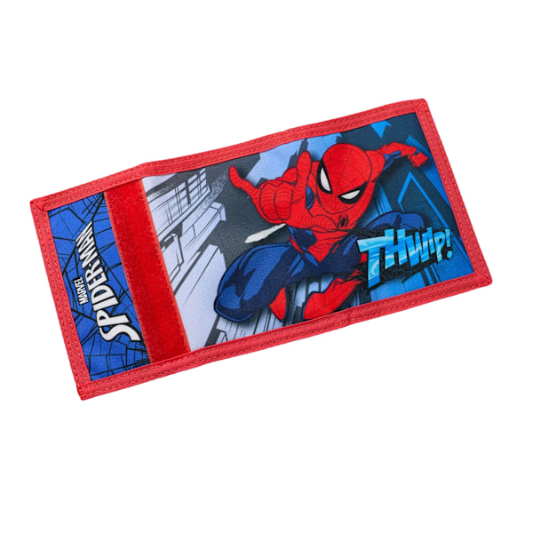 Spider-Man Thwip Plånbok med Kardborreknäppning Set One Size Flerfärgad Multicoloured One Size
