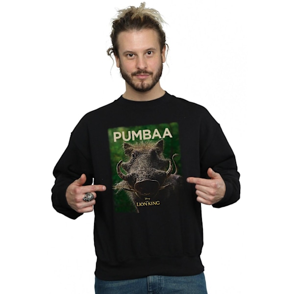 Disney Mens The Lion King Movie Pumbaa Poster Sweatshirt XL Bla Black XL