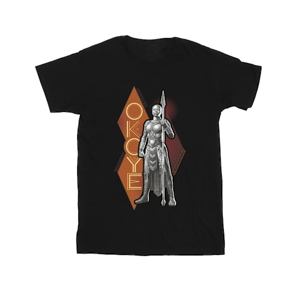 Marvel Boys Wakanda Forever Okoye Stance T-Shirt 7-8 år Svart Black 7-8 Years