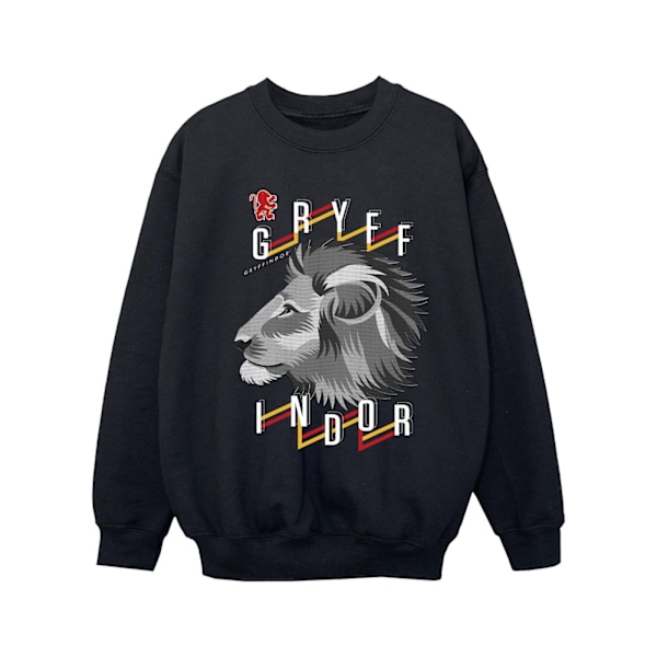 Harry Potter Tjejer Gryffindor Lion Icon Sweatshirt 12-13 År Black 12-13 Years