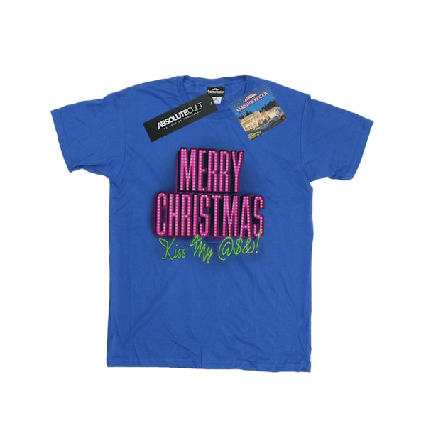 National Lampoon's Christmas Vacation Herr Kiss My Ass T-shirt Royal Blue XXL