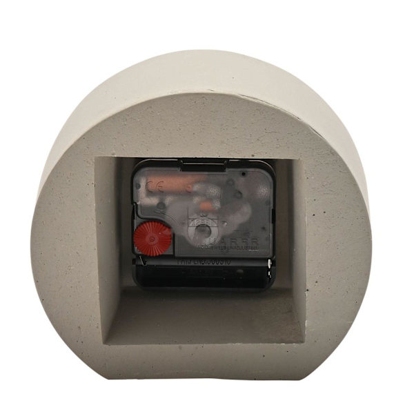 Interval Rund Mantel Klocka i Cement - 13cm One Size Grå Grey One Size