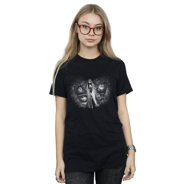 Corpse Bride Dam/Damer Kärlekstriangel Bomull Boyfriend T-shirt Black XL