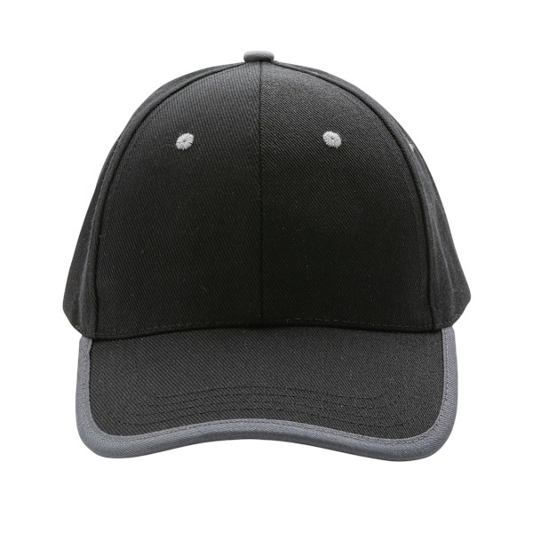 XD Collection Impact Aware Kontrast Borstad Bomull 6-Panel Keps Black One Size