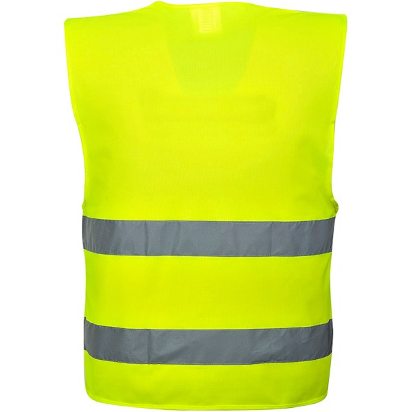 Portwest Unisex Hög Synlighet Två Band Säkerhets Arbetsväst 4XL5 Yellow 4XL5