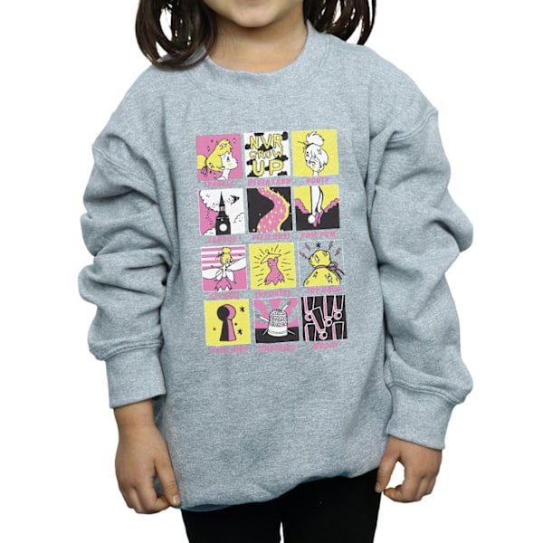 Disney Girls Tinkerbell Squares Sweatshirt 12-13 år Svart Black 12-13 Years