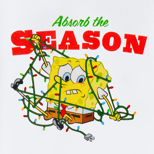 SpongeBob SquarePants Herr Absorb The Season Jul T-shirt White L