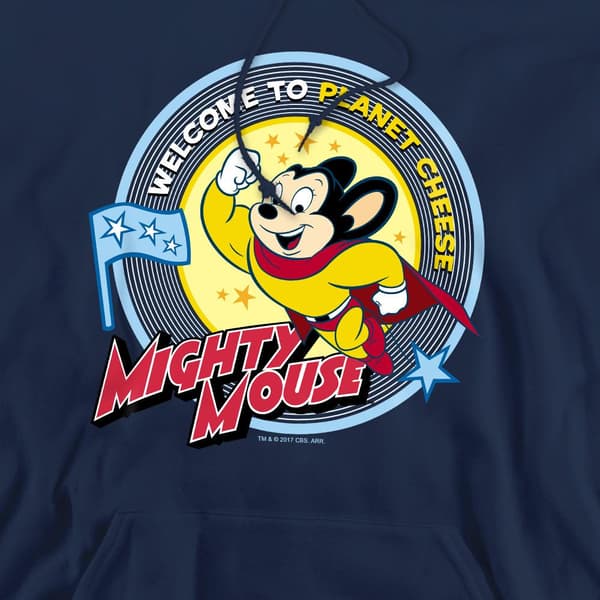 Mighty Mouse Herr Planet Cheese Hoodie M Marinblå Navy M