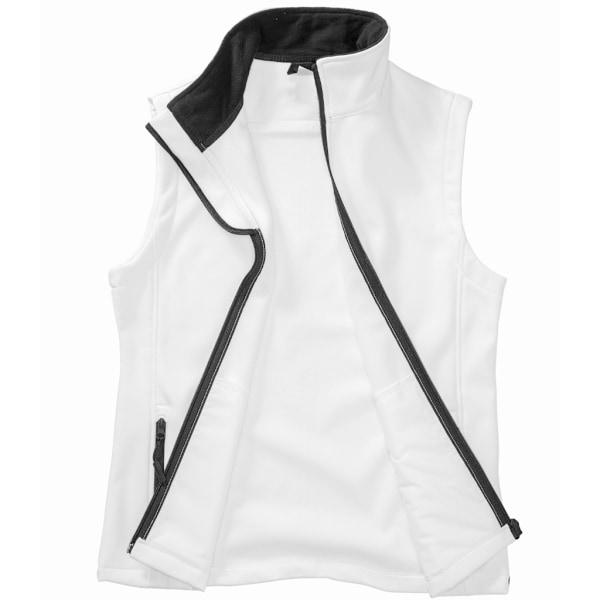 Result Dam/Kvinnor Softshell Väst XS Vit/Svart White/Black XS