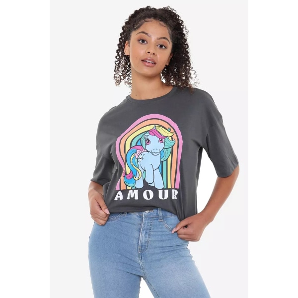 My Little Pony Dam/Dam Amour Oversized T-shirt L Mörk Cha Dark Charcoal L