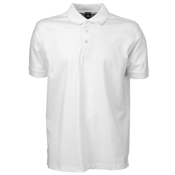 Tee Jays Herr Luxury Stretch Kortärmad Polotröja 4XL Vit White 4XL